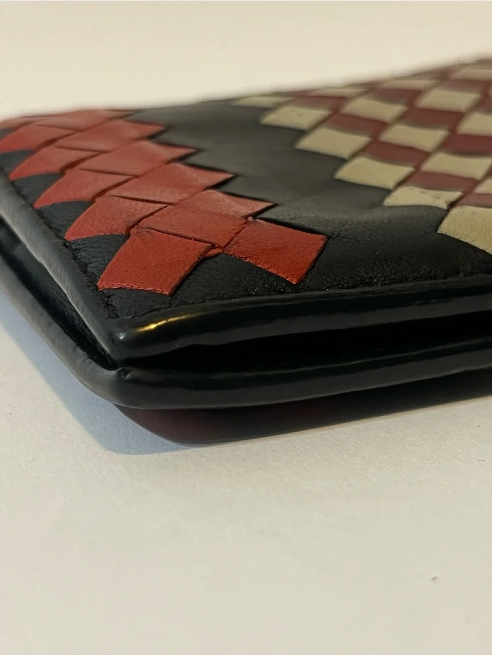 Bottega Veneta Tricolor Intrecciato Bifold Wallet 🇮🇹